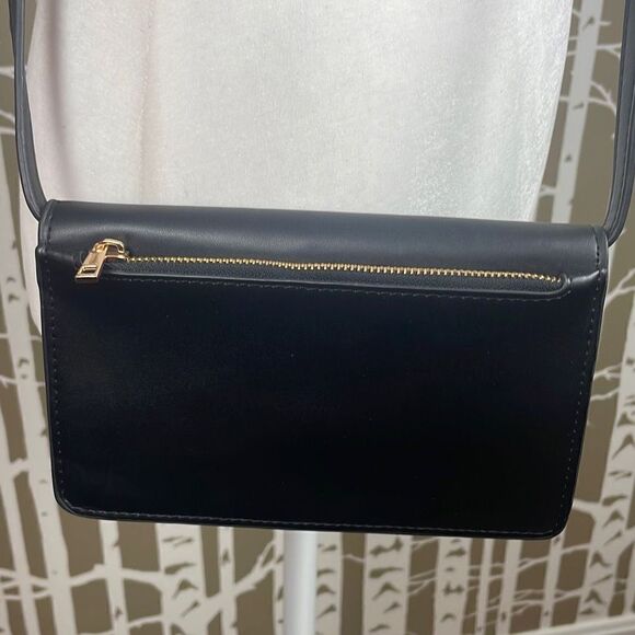 a new day Black Faux Leather & Faux Snake Crossbody Wallet Bag - Picture 5 of 12